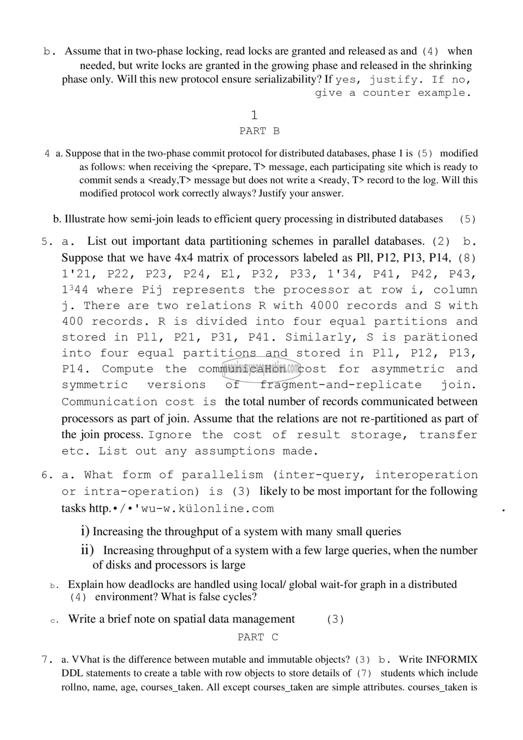 Question Paper - Topics in Database Technology-2