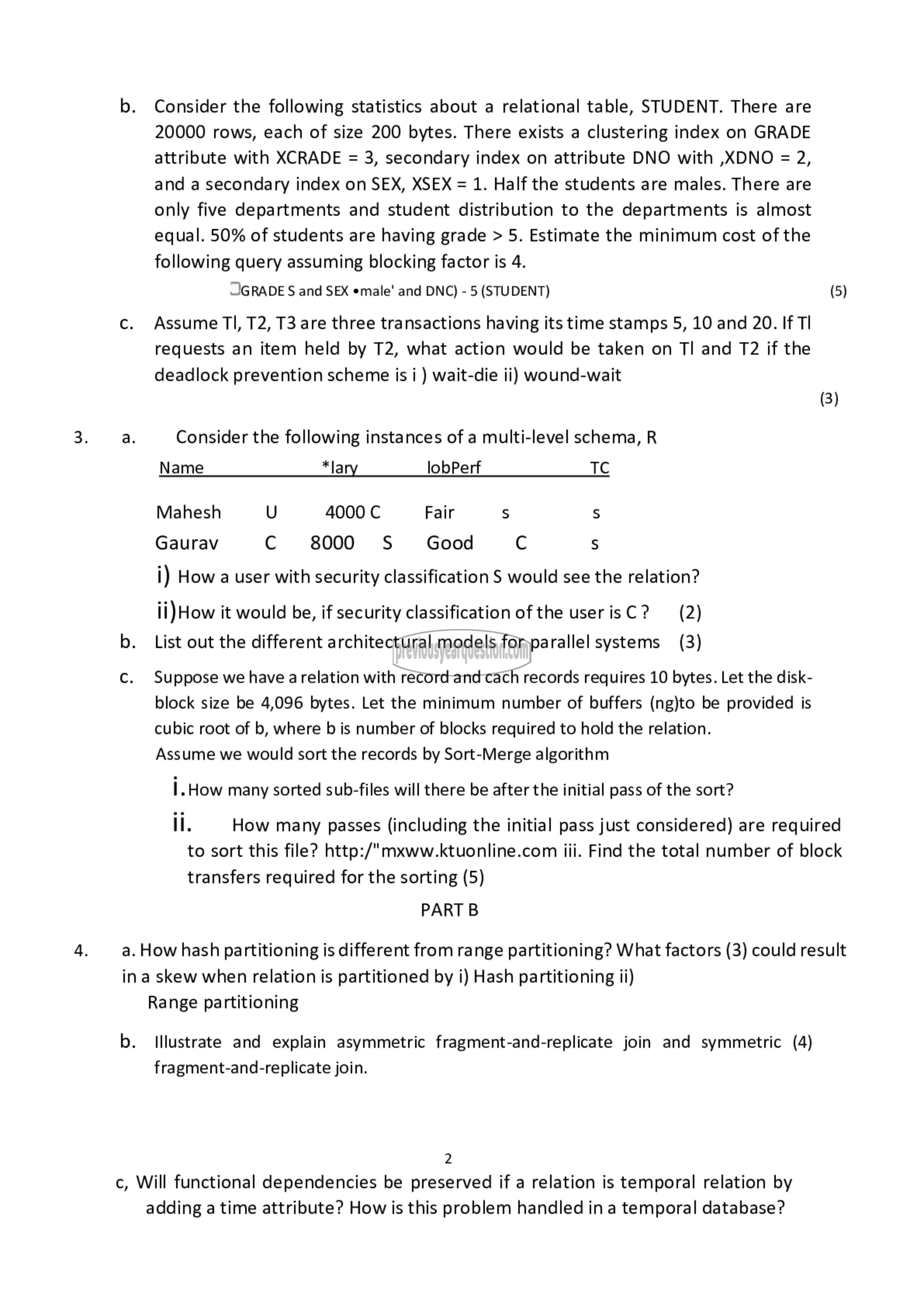 Question Paper - Topics in Database Technology-2