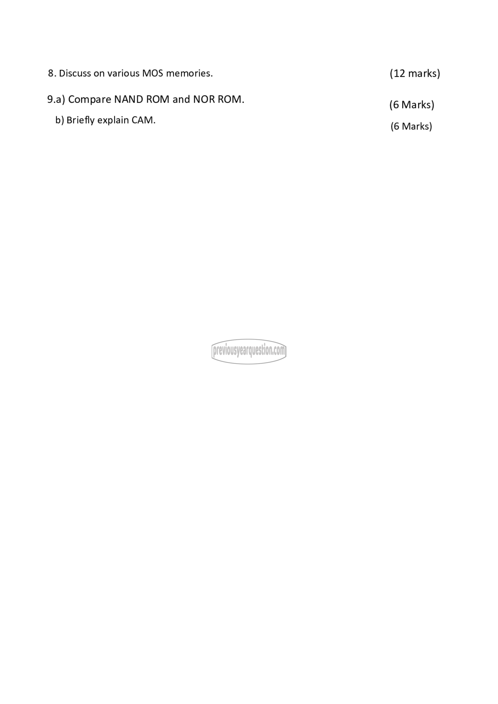 Question Paper - Design of VLSI Systems-2
