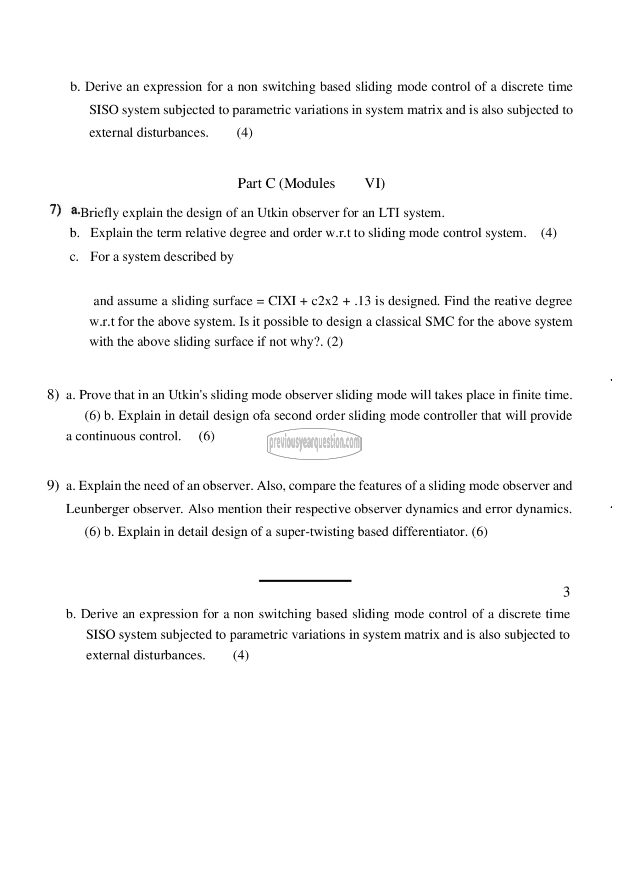 Question Paper - Sliding Mode Control-2