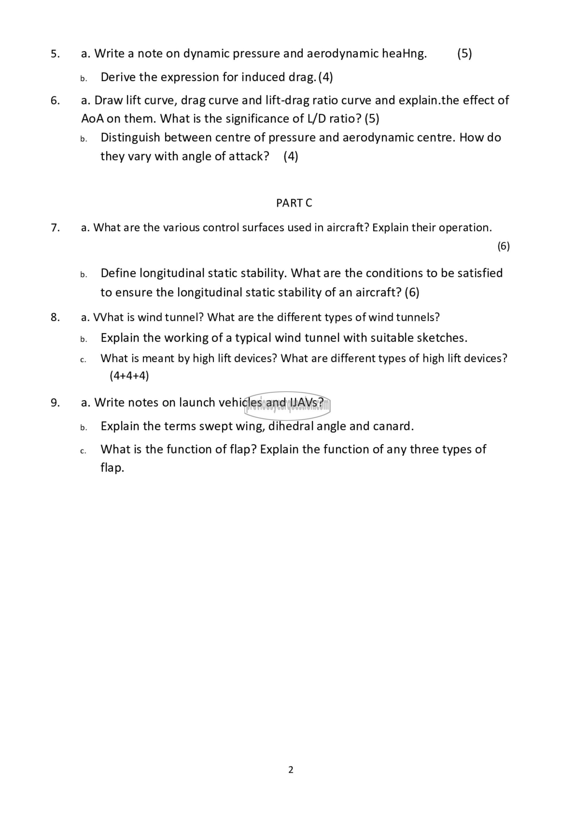 Question Paper - Introduction to Flight-2