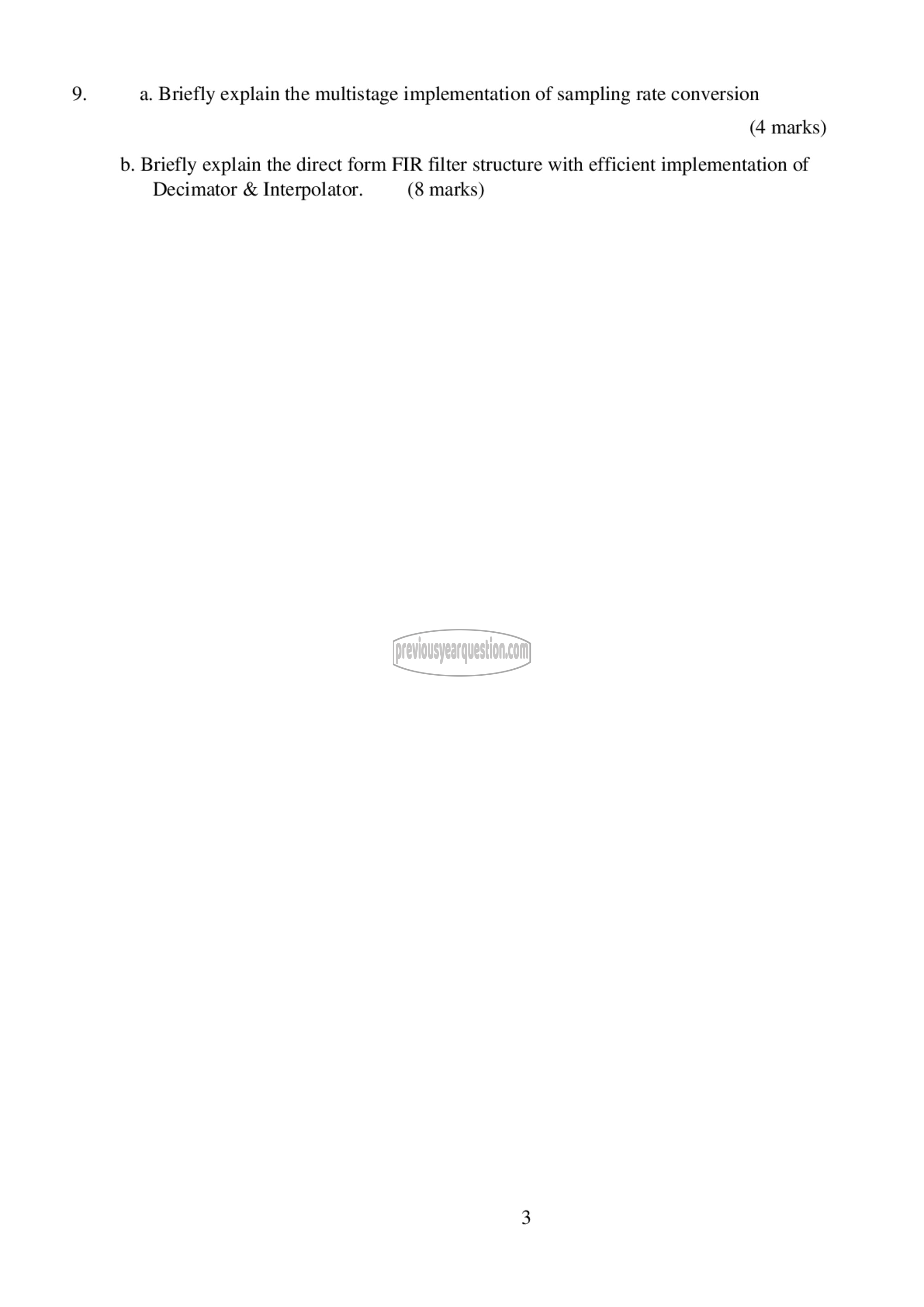 Question Paper - Advanced Signal Processing-3