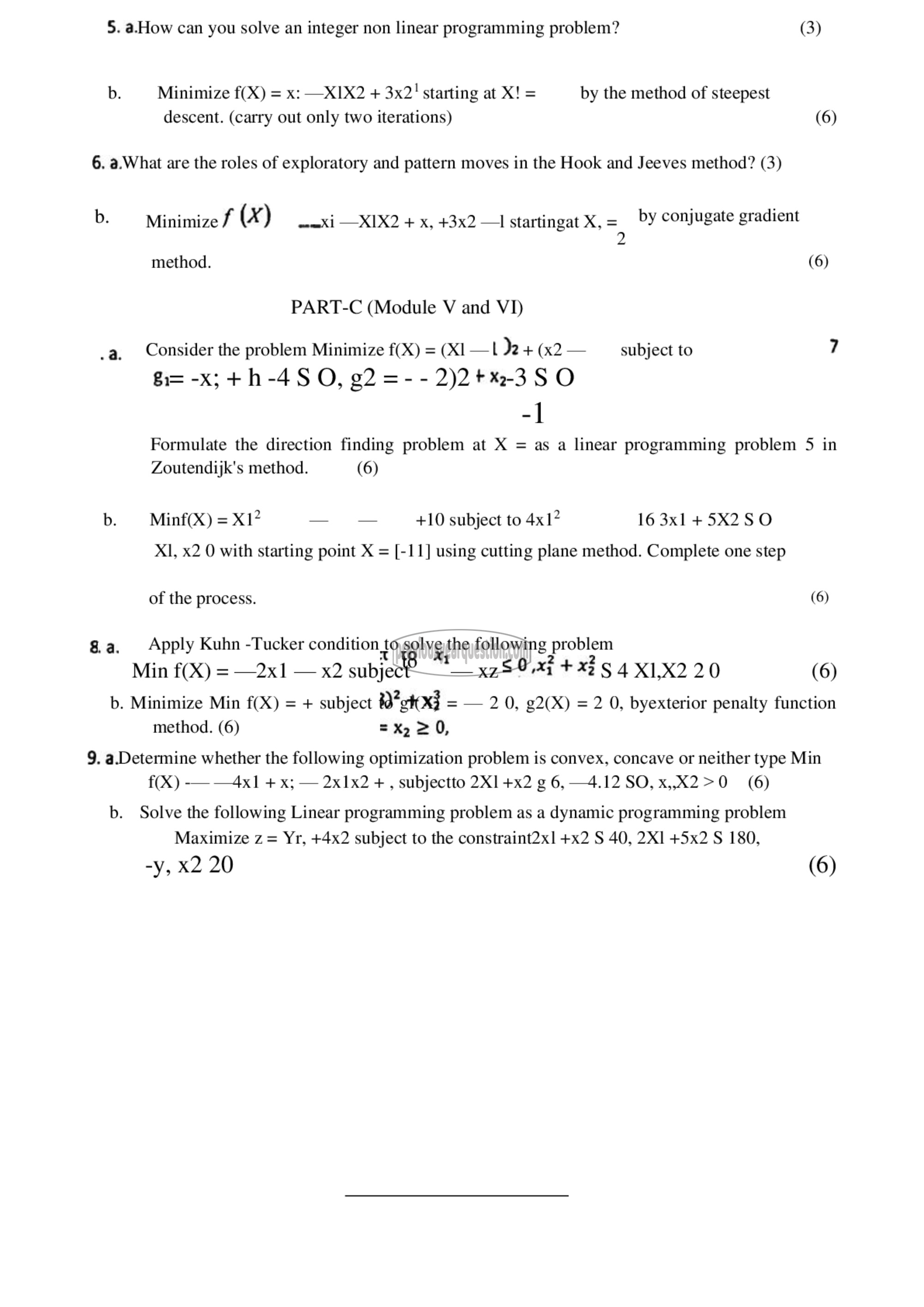 Question Paper - Advanced Mathematics & Optimization Techniques-2