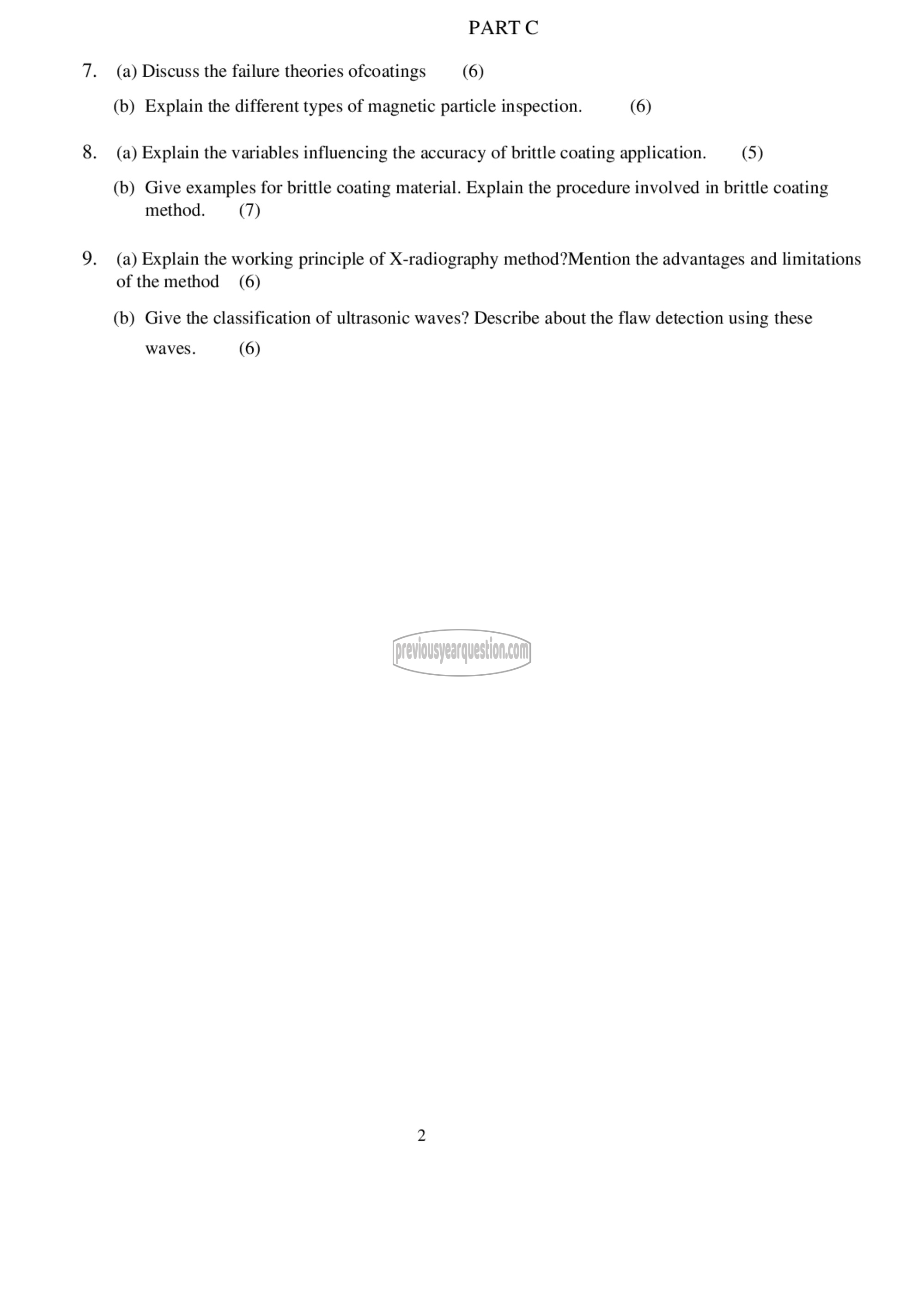 Question Paper - Experimental Stress Analysis-2