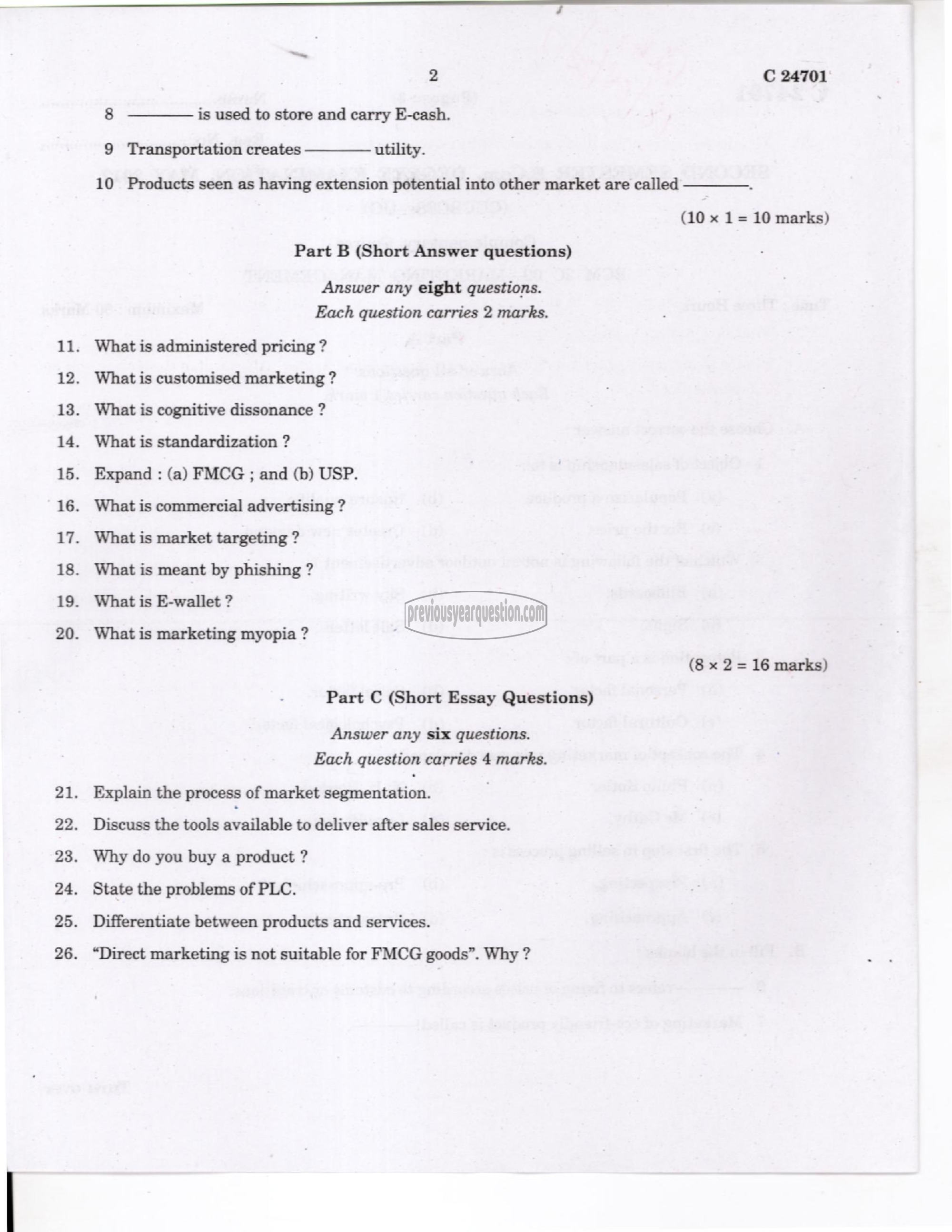 Question Paper - Marketing Management-2
