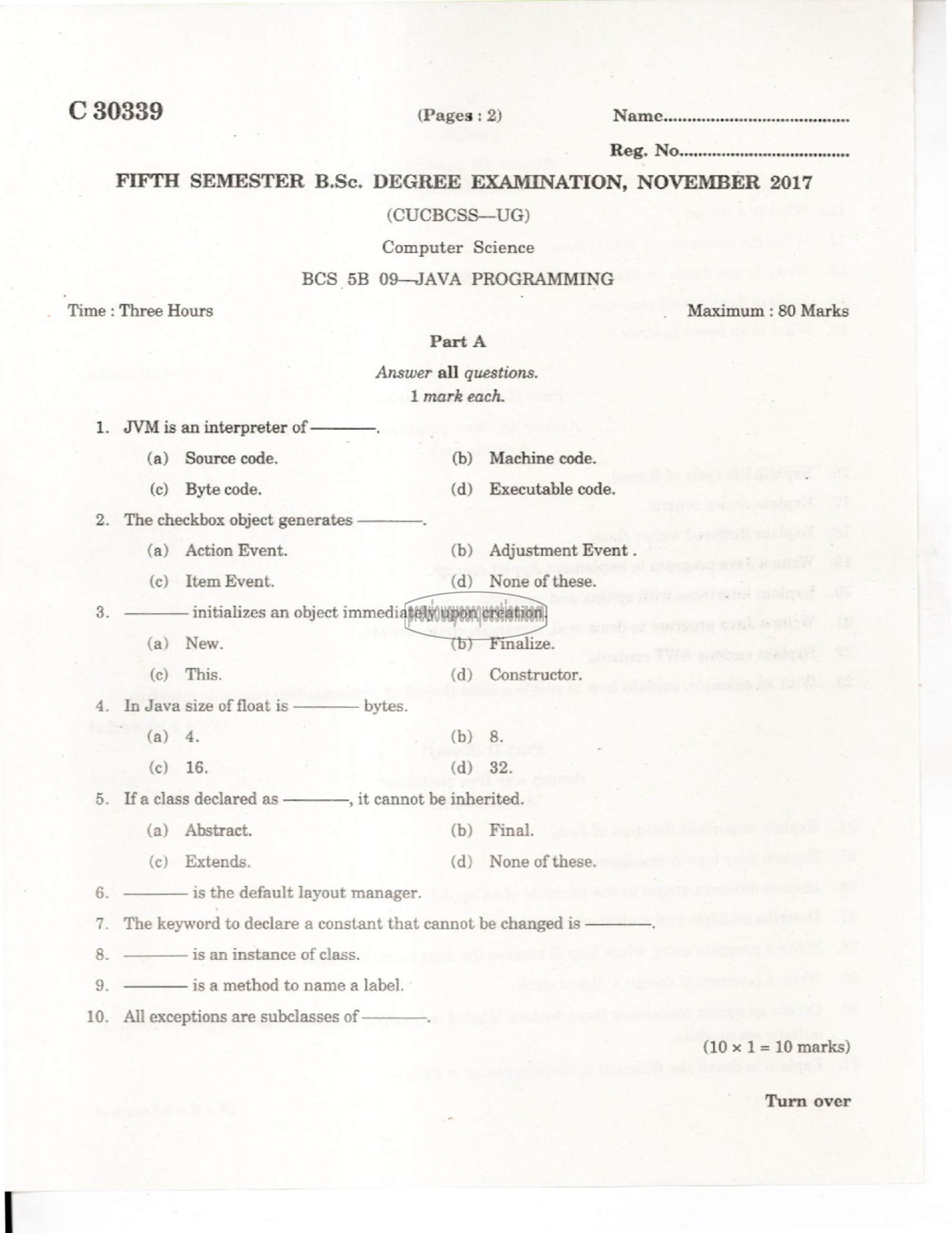 Question Paper - Web Programming Using PHP-1