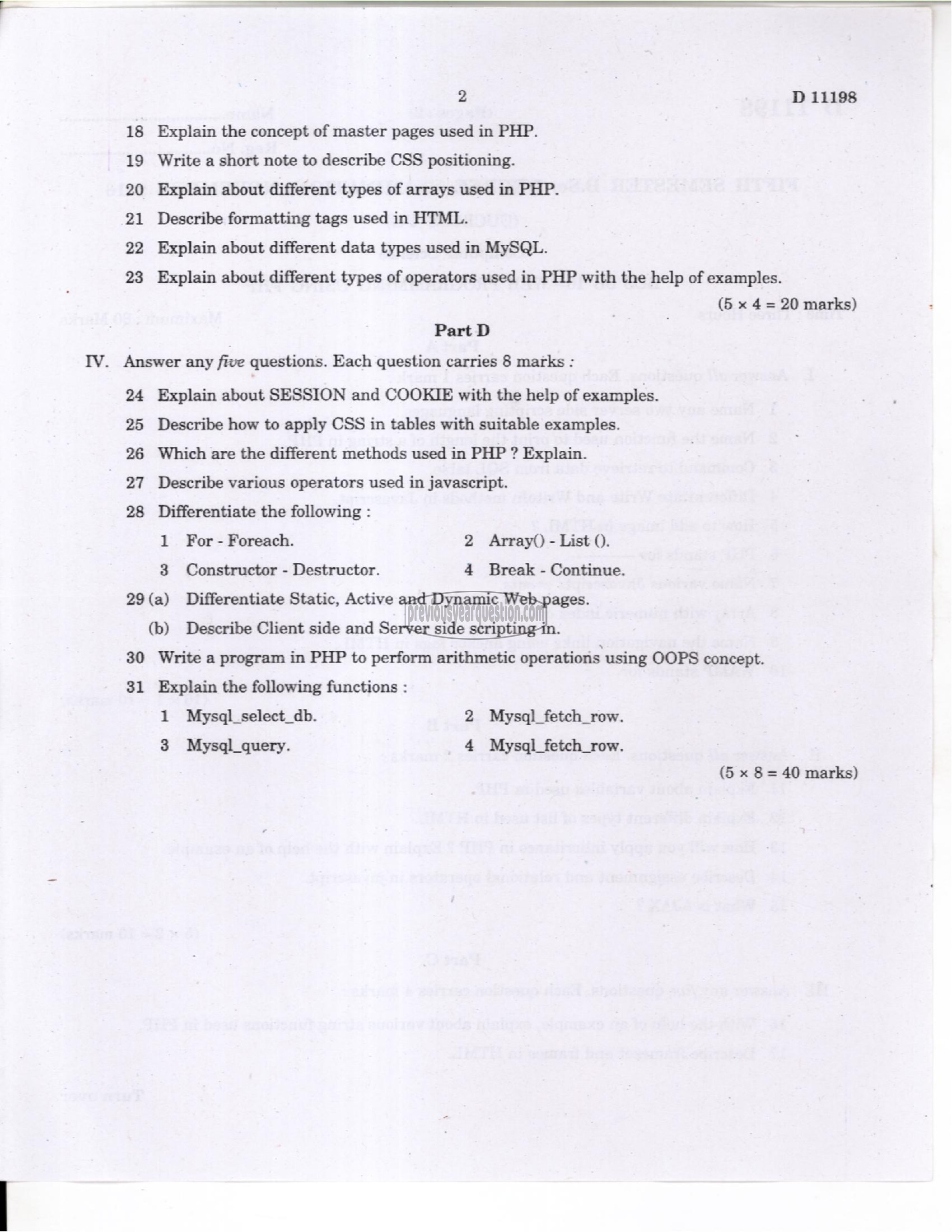 Question Paper - Principles of Software Engineering-2