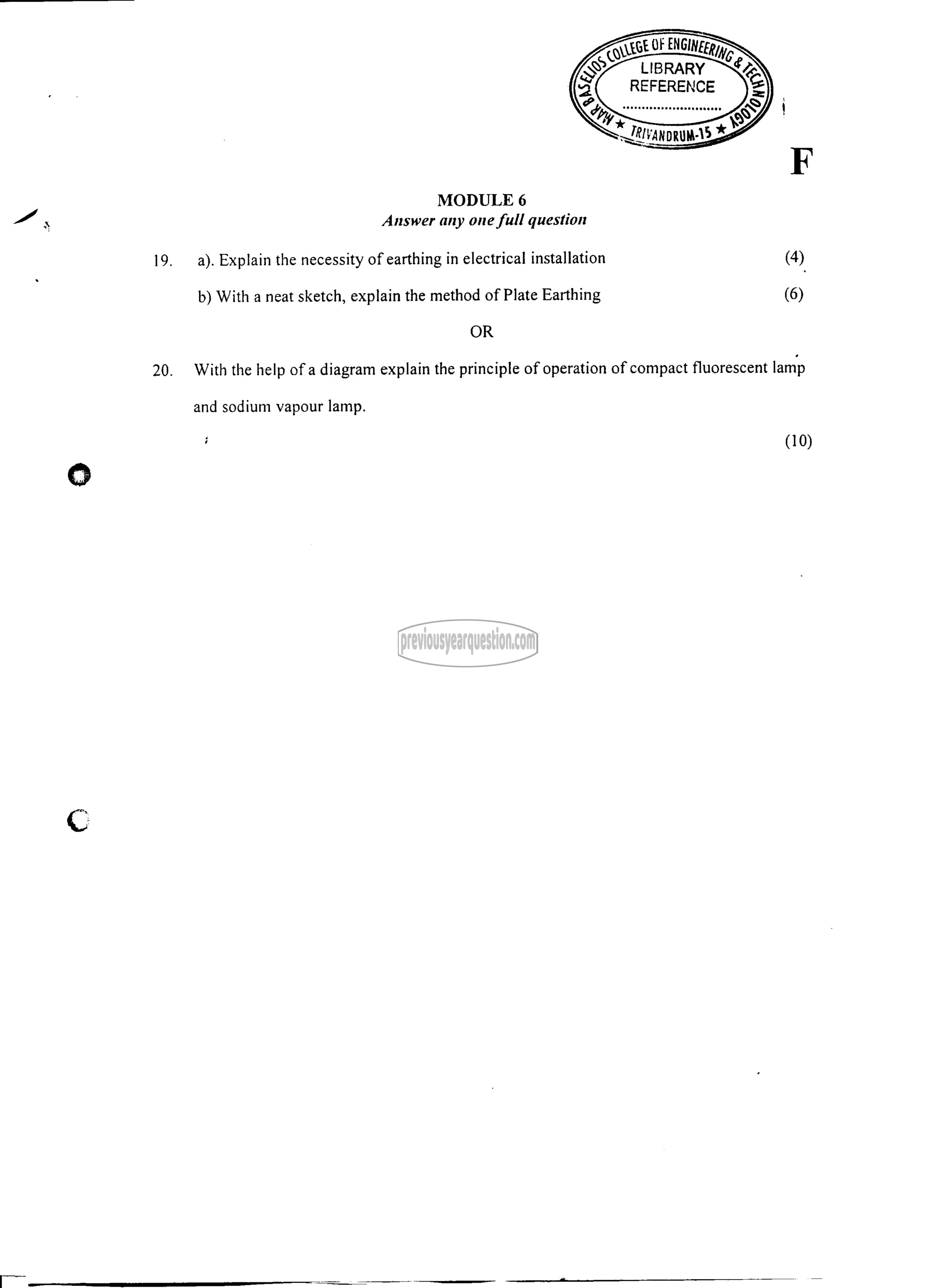 Question Paper - BASICS OF ELECTRICAL ENGINEERING-3