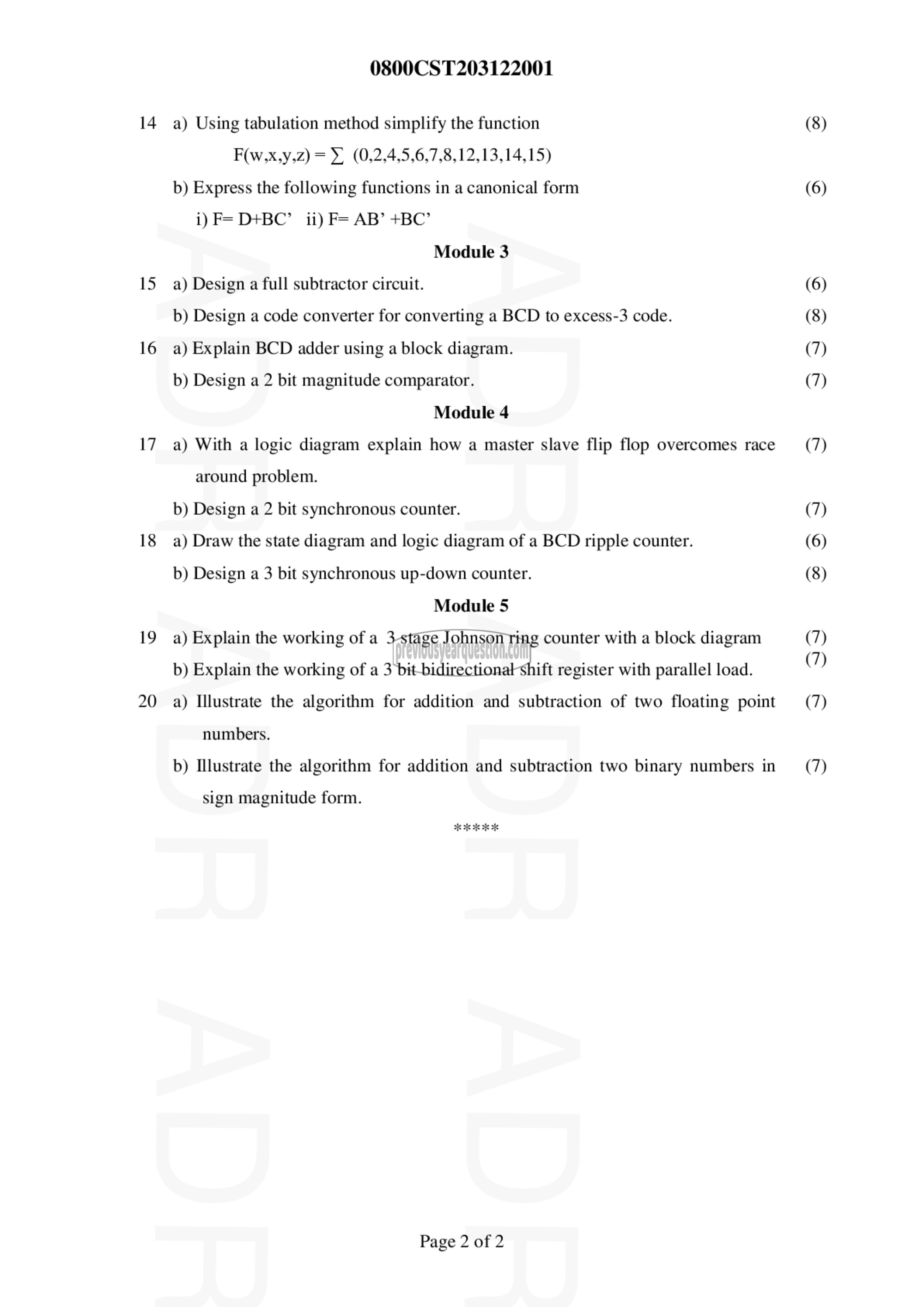 Question Paper - LOGIC SYSTEM DESIGN-2