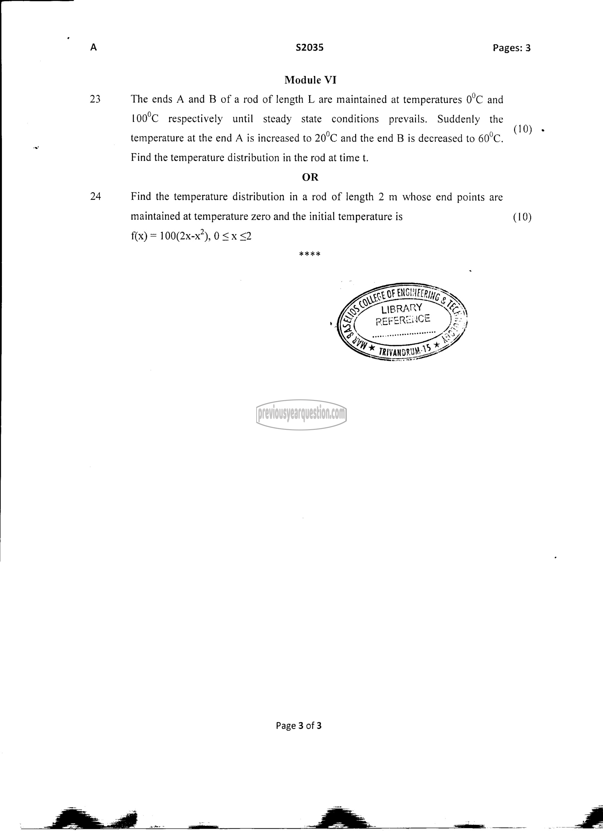 Question Paper - DIFFERENTIAL EQUATIONS-3