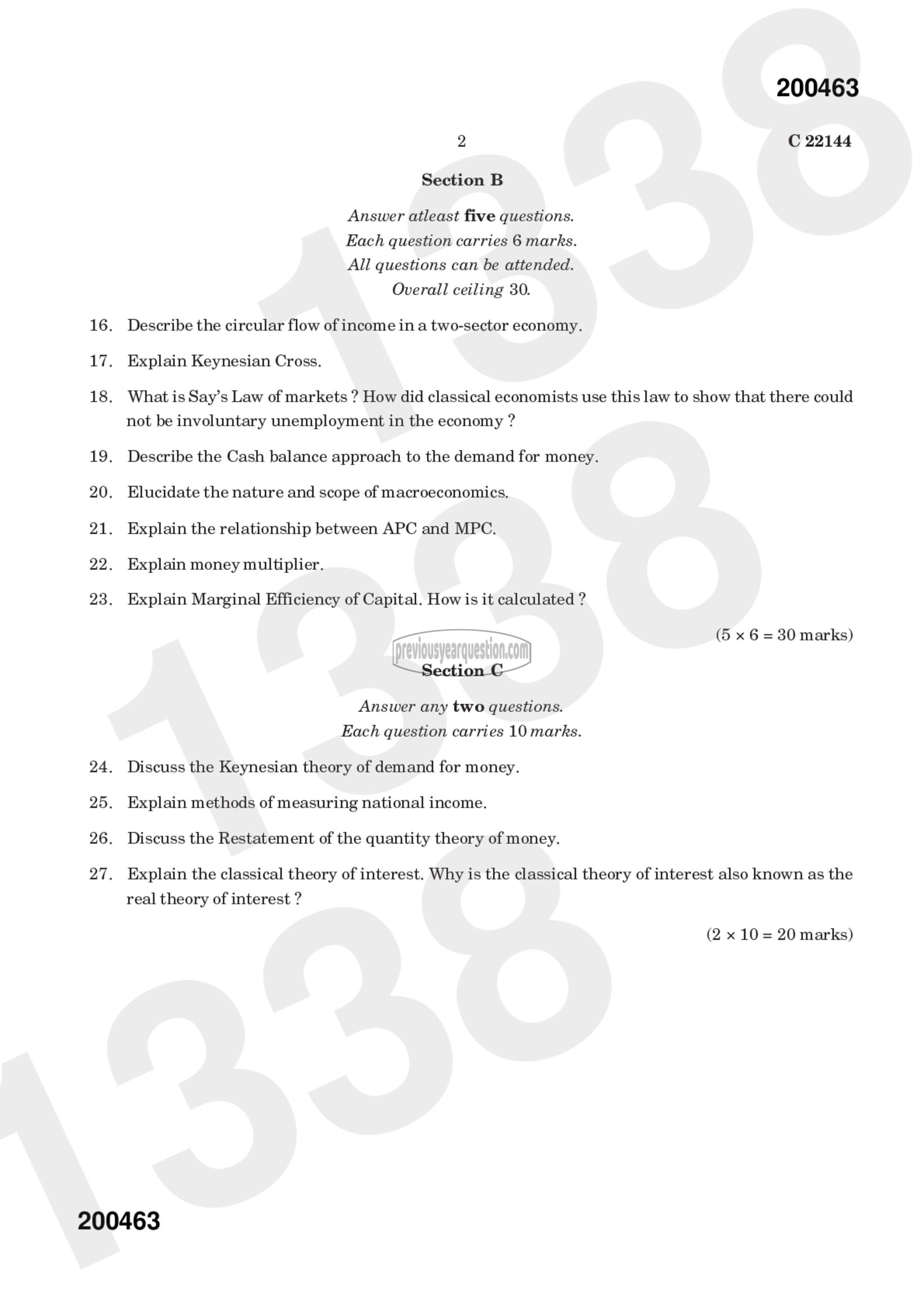 Question Paper - Macroeconomics I-2