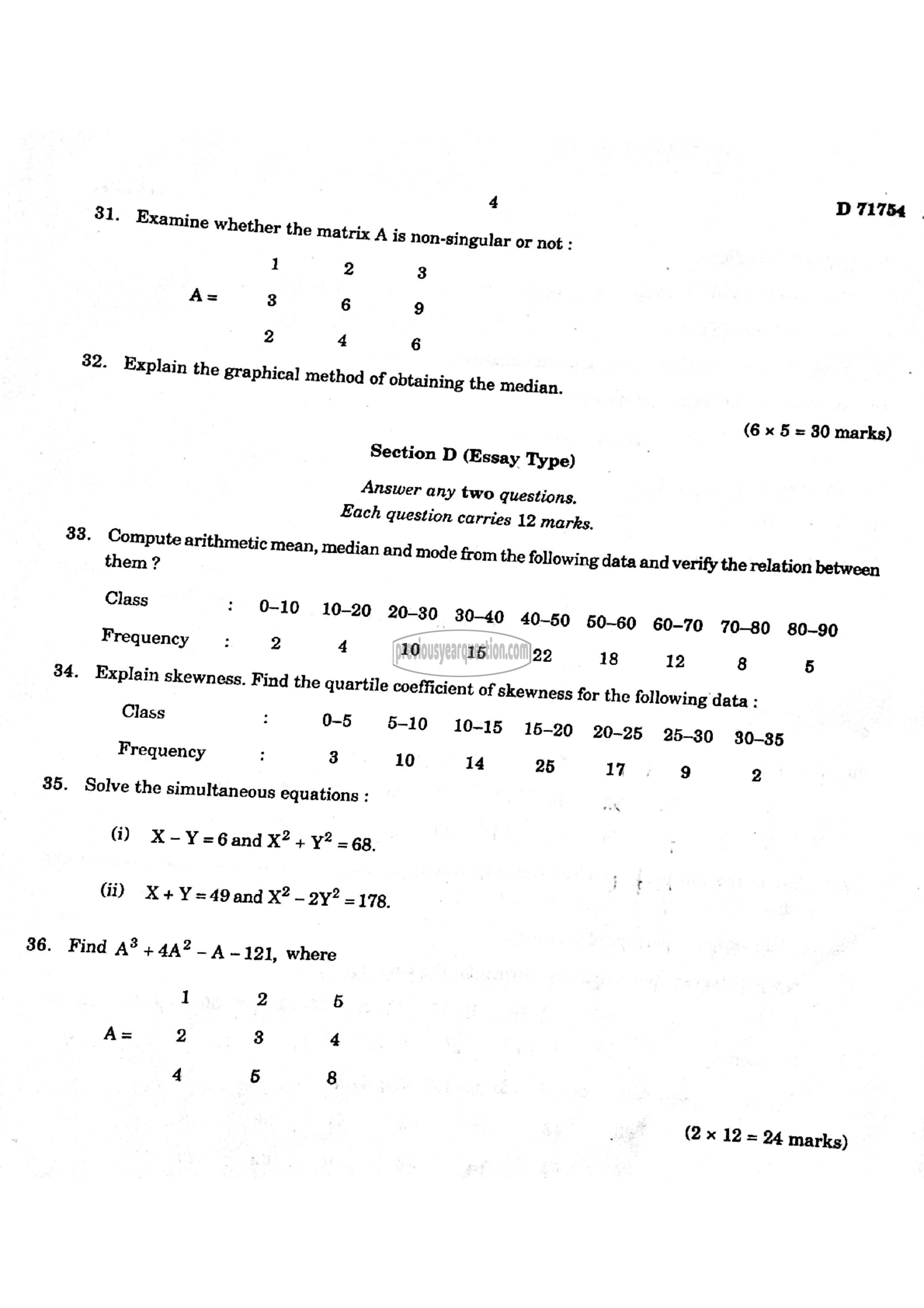 Question Paper - Quantitative Methods for Economic Analysis I-4