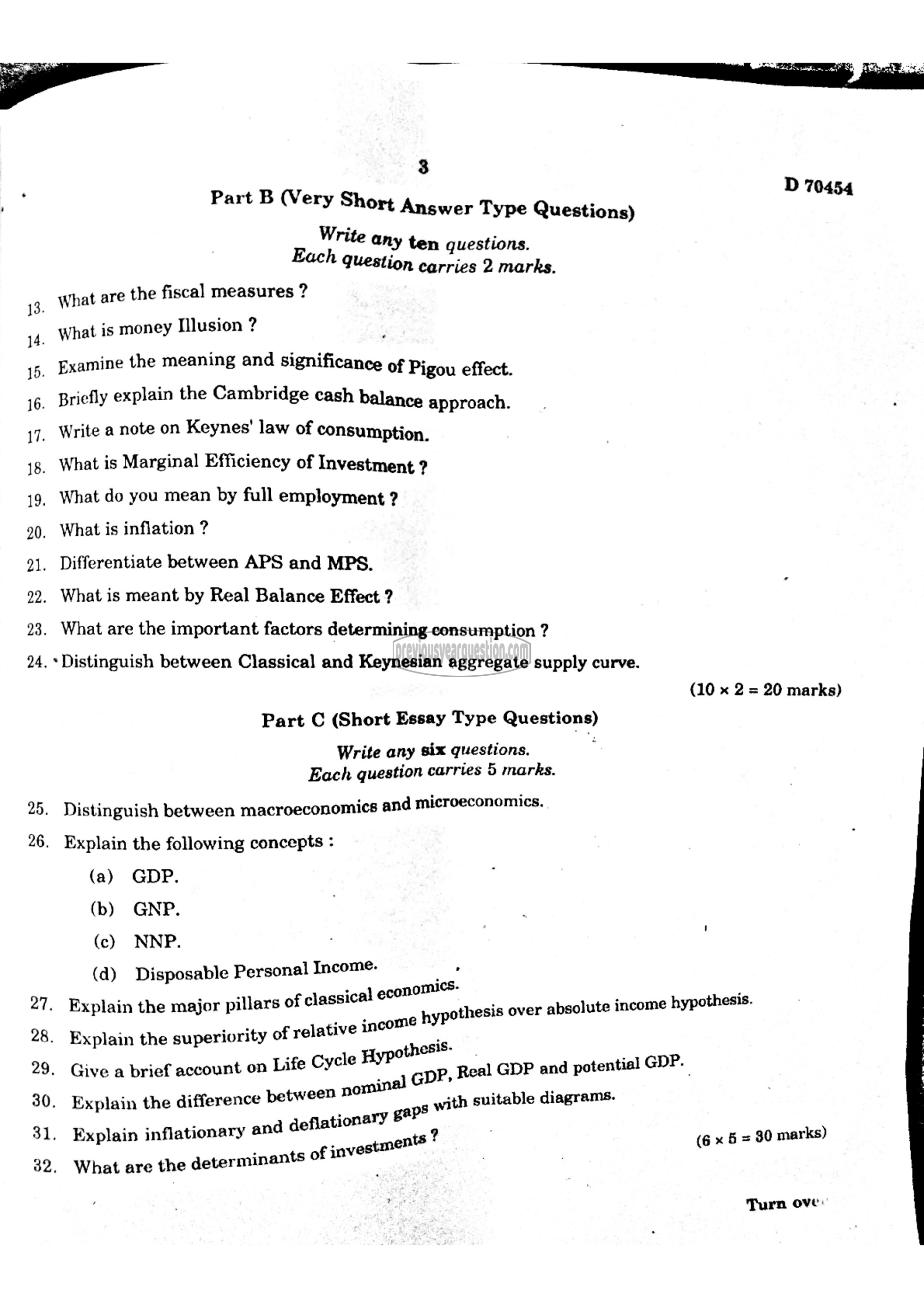 Question Paper - Fiscal Economics-3