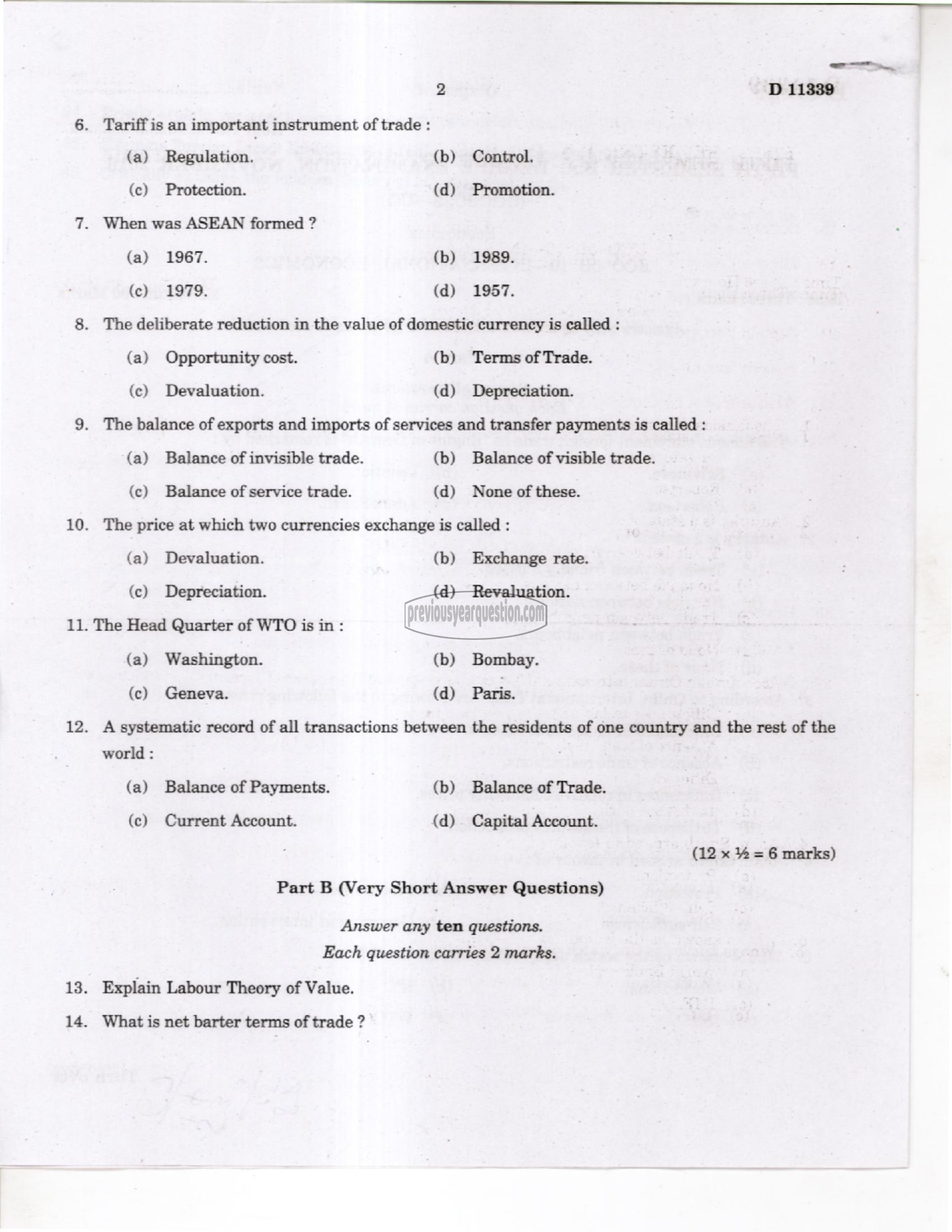 Question Paper - Mathematical Economics-2