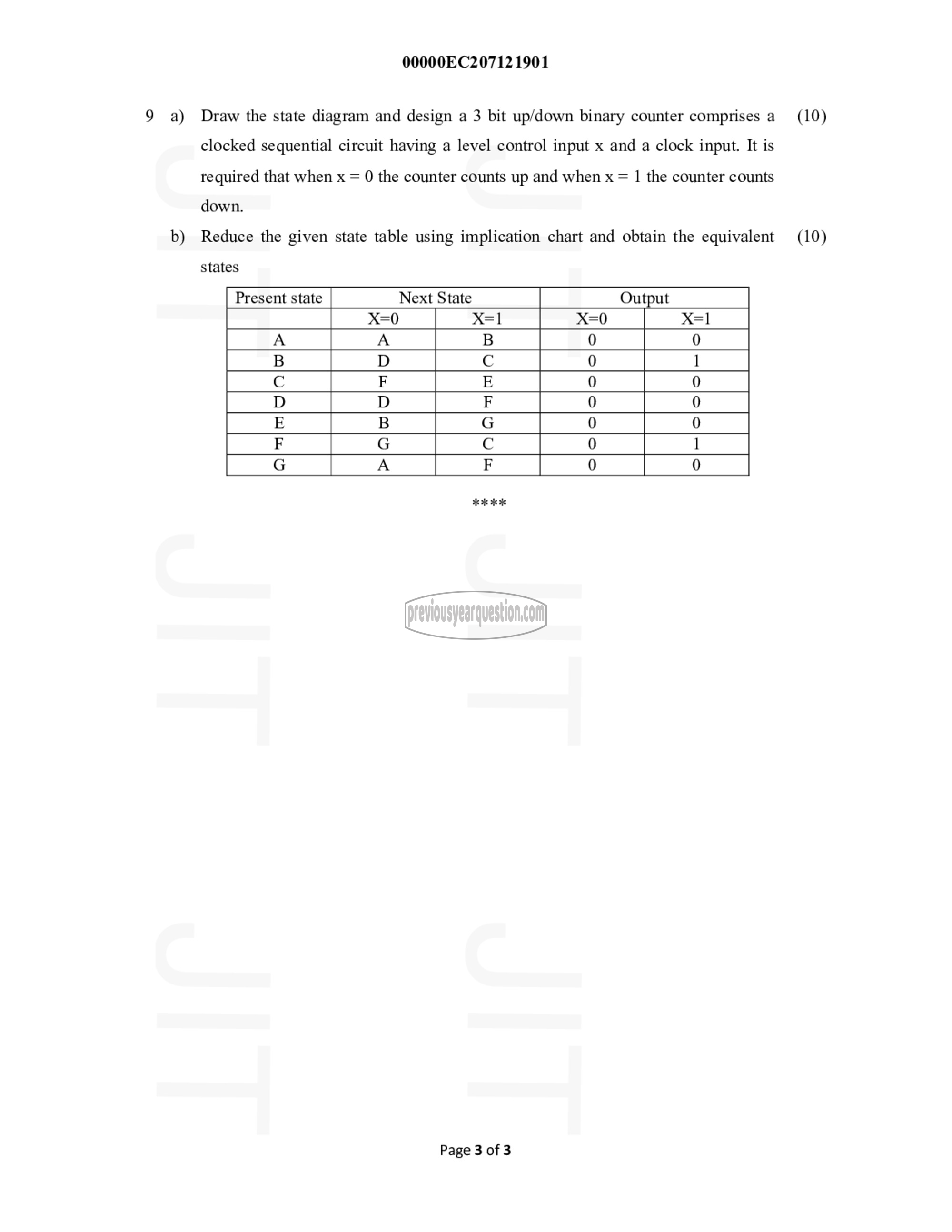 Question Paper - Logic Circuit Design-3