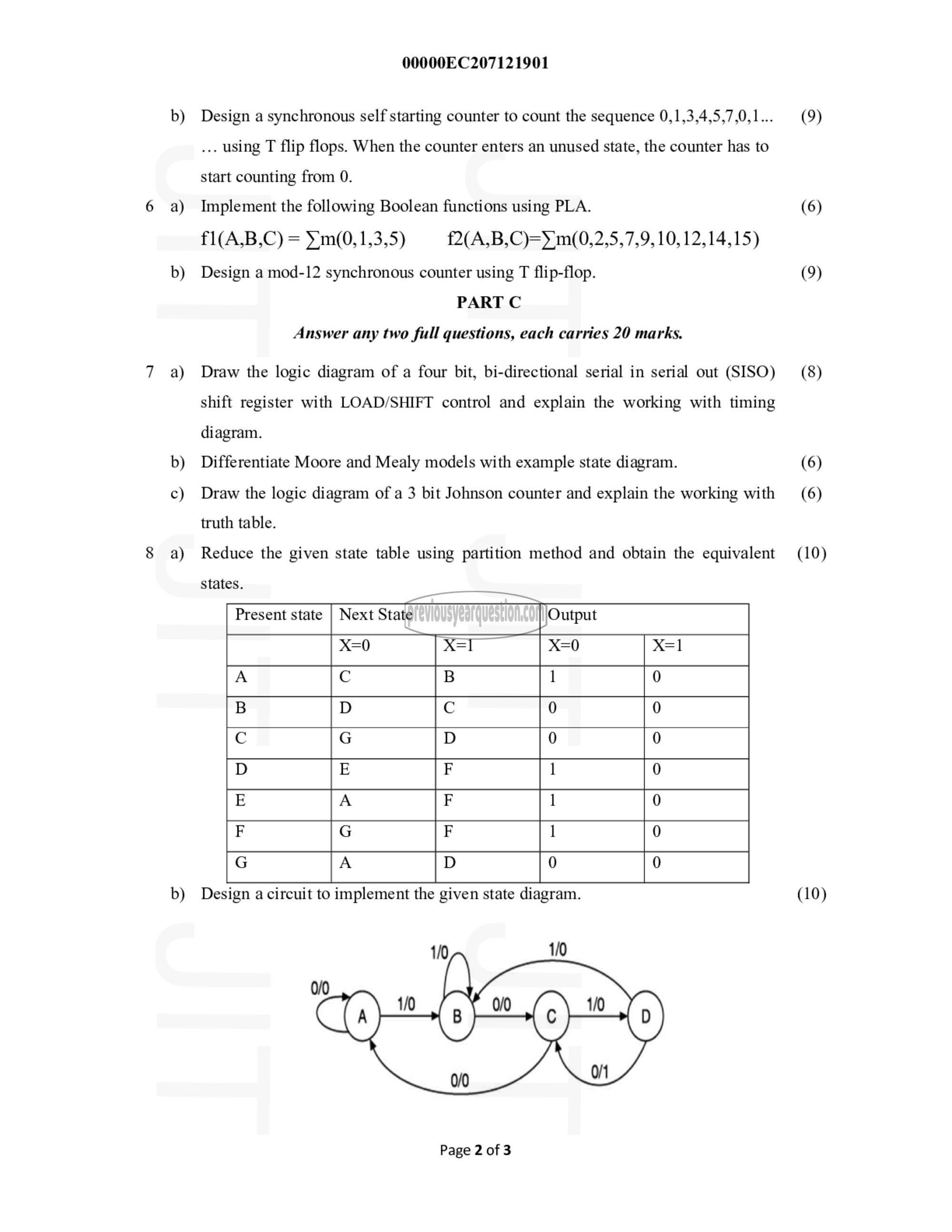 Question Paper - Logic Circuit Design-2