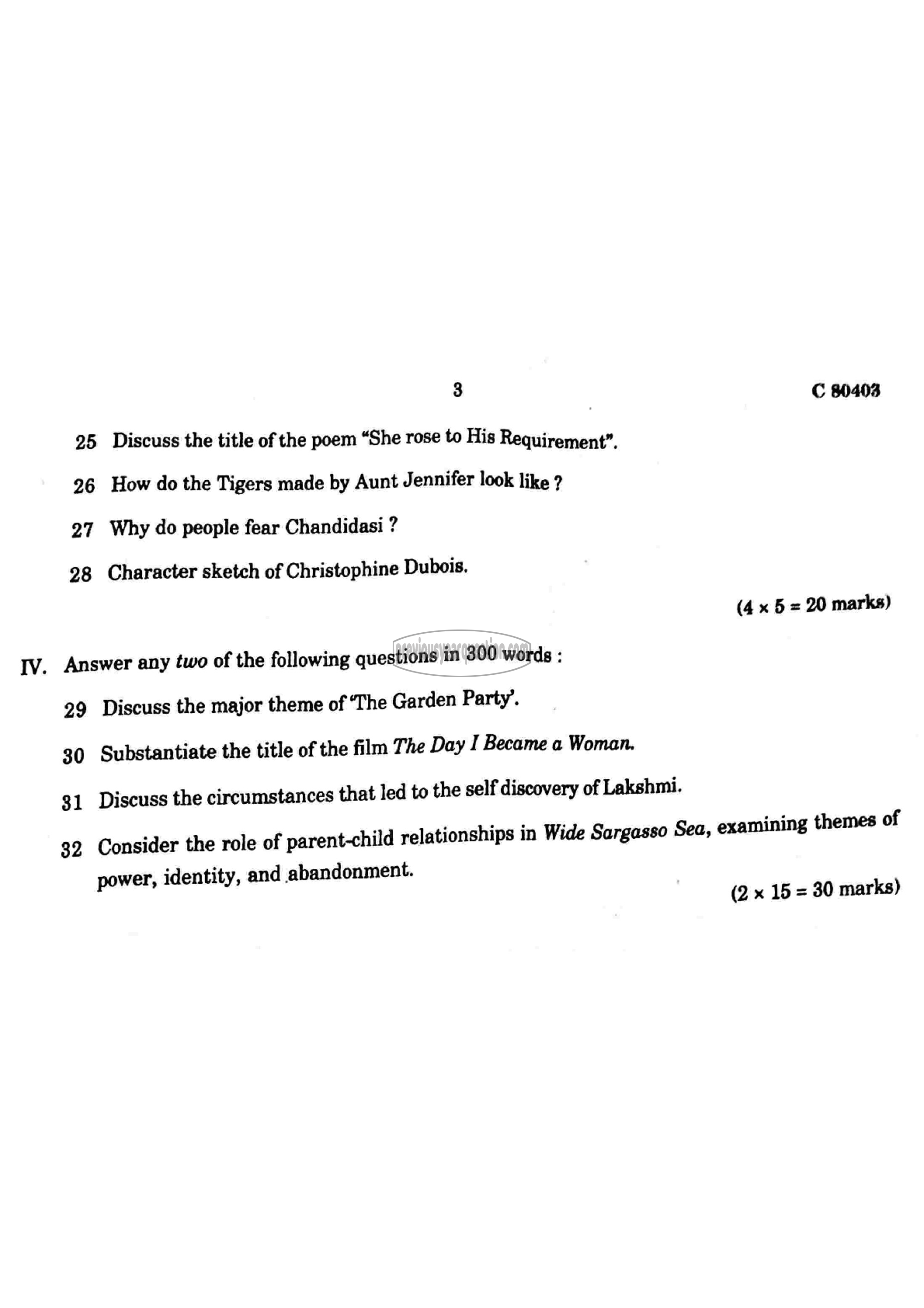 Question Paper - Women‘s writing-3