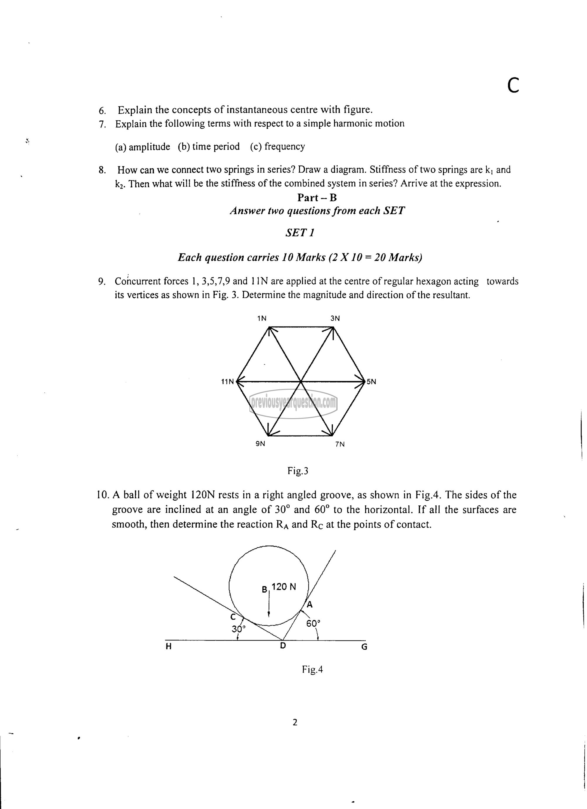 Question Paper - ENGINEERING MECHANICS-2
