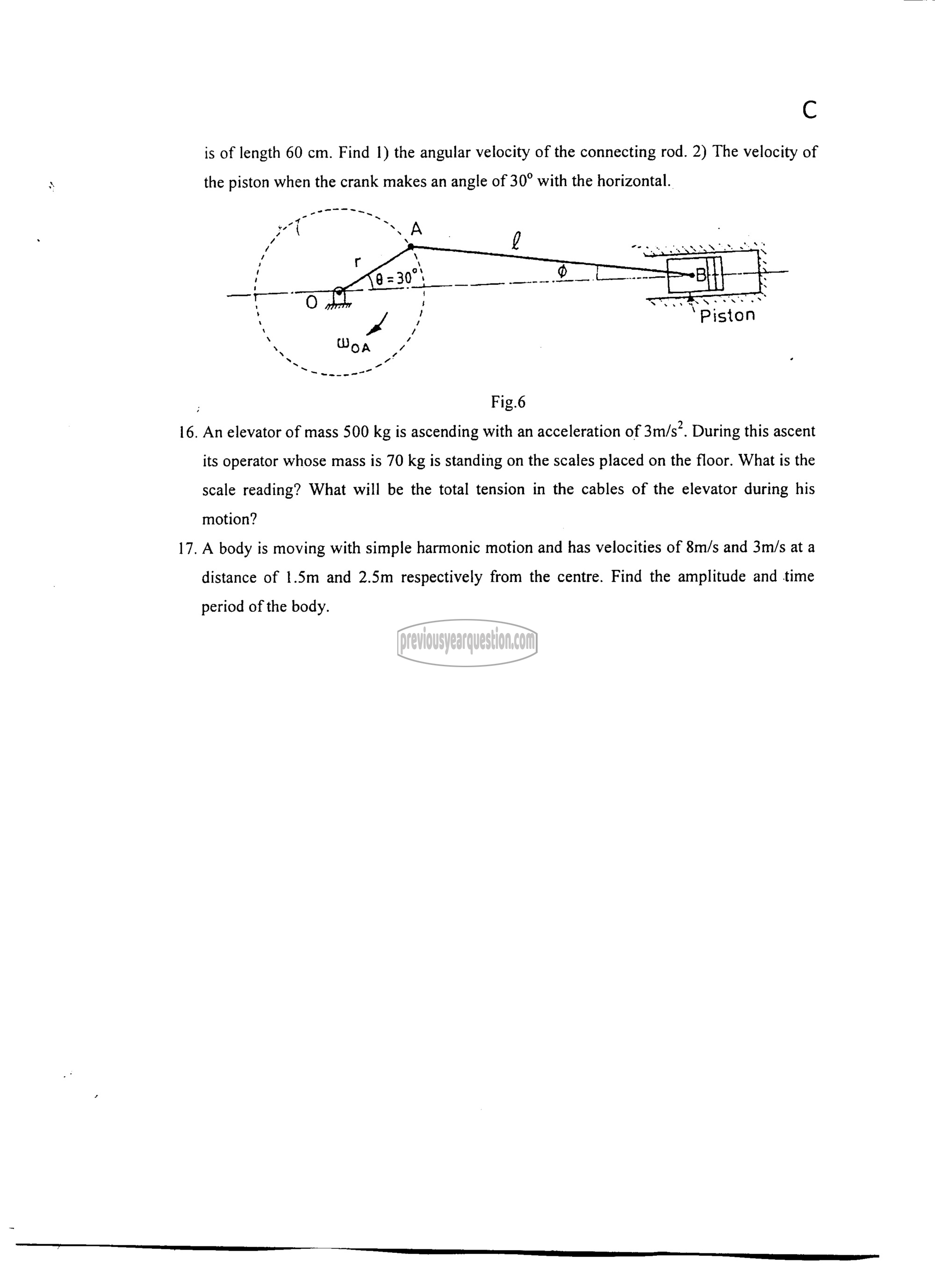 Question Paper - ENGINEERING MECHANICS-4