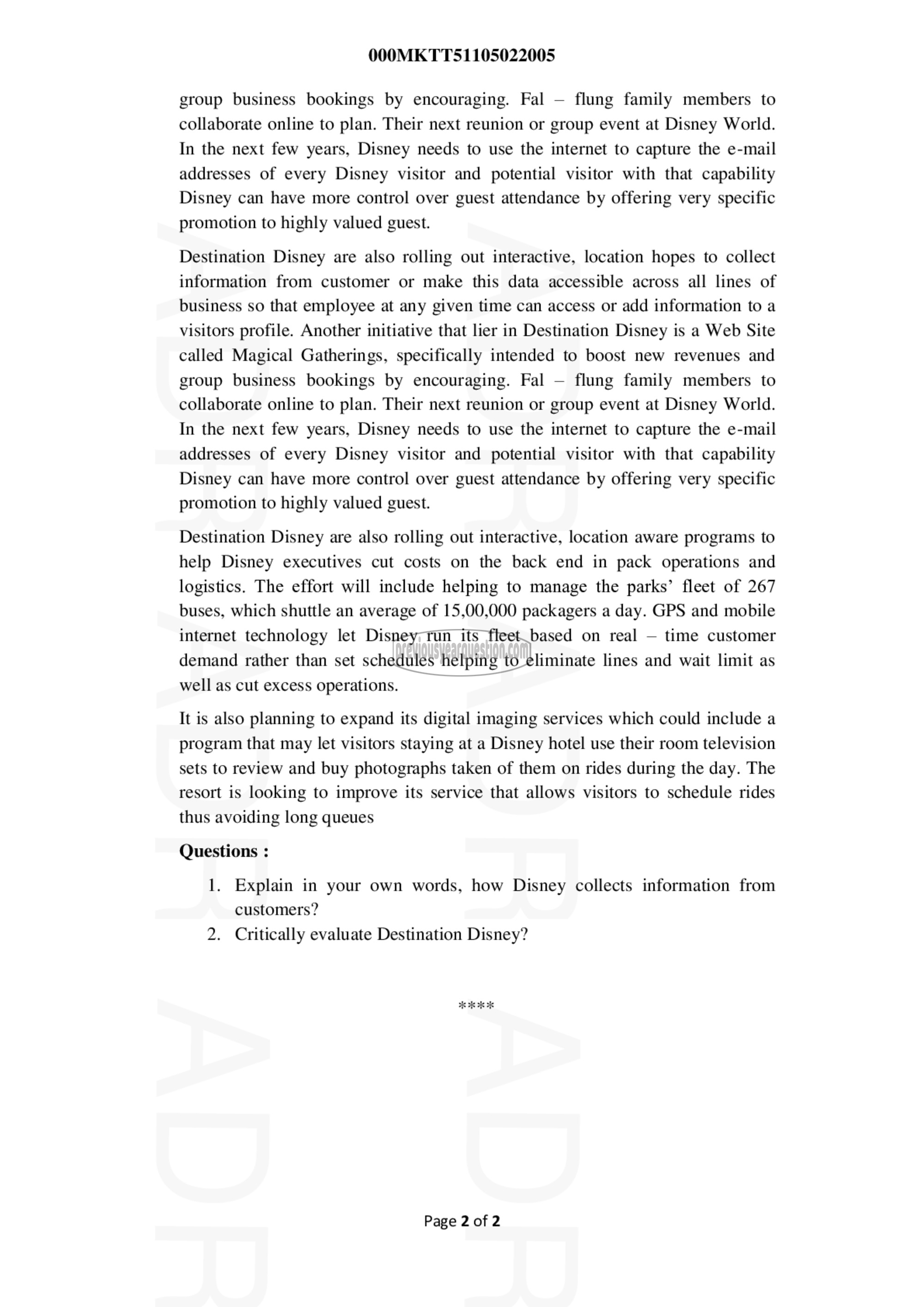 Question Paper - Customer Relationship Management-2