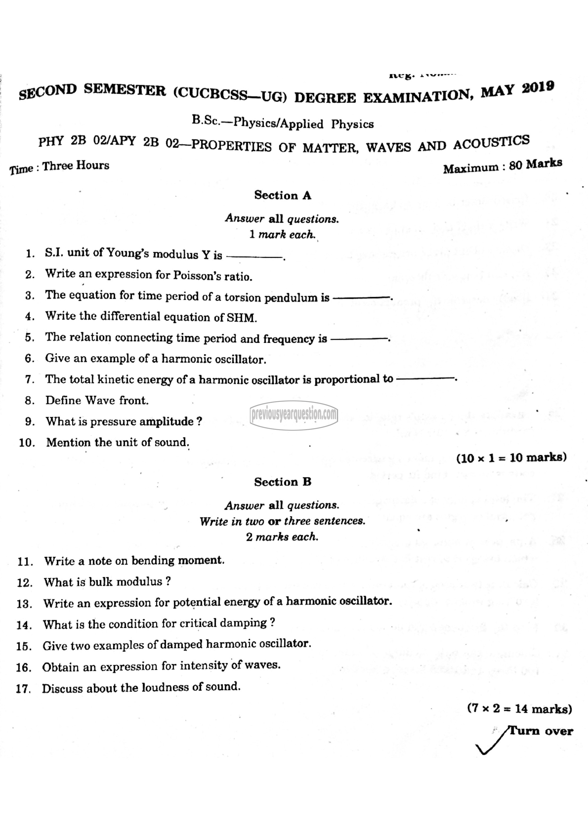 Question Paper - Mechanics II-1