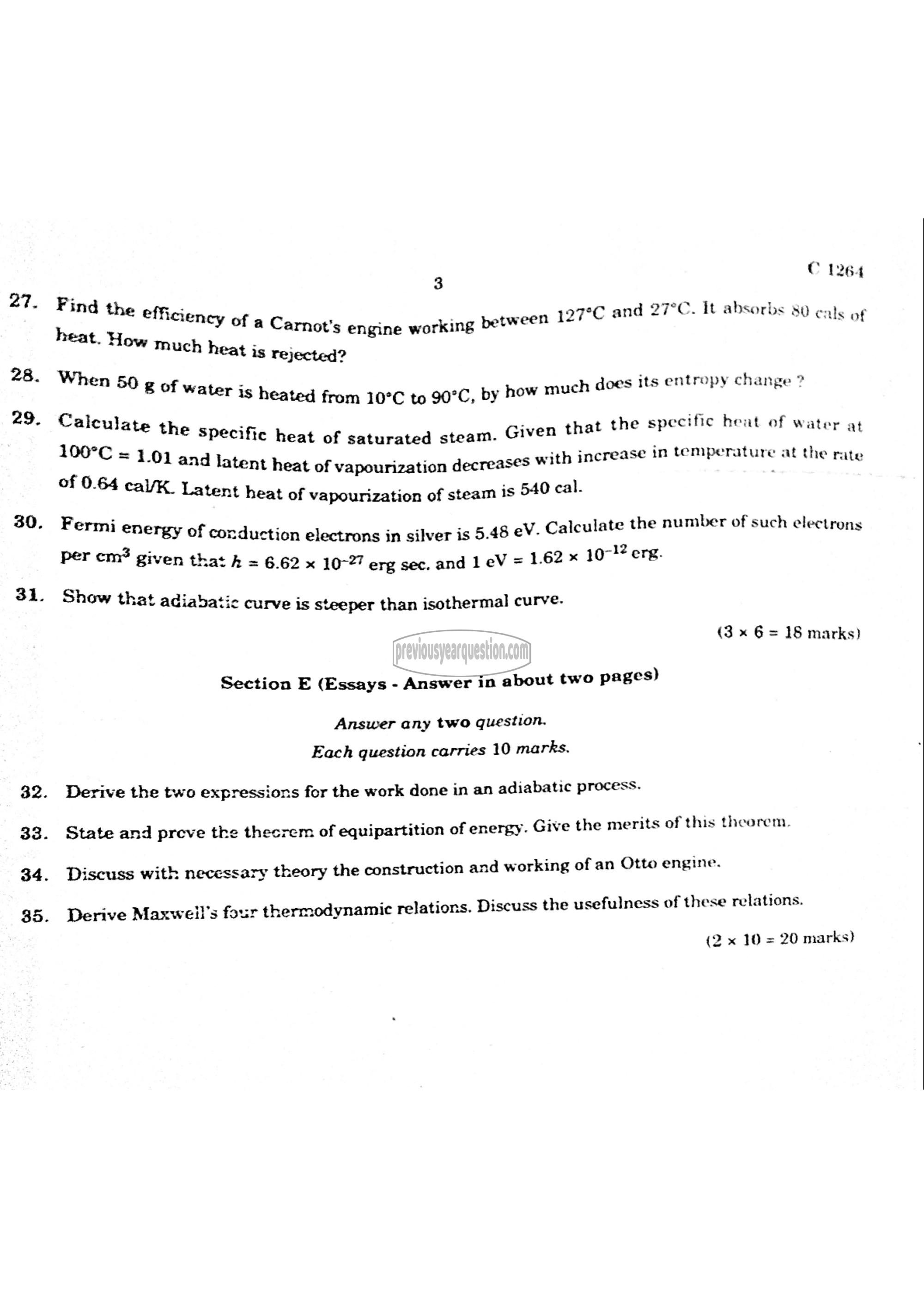 Question Paper - Thermodynamics-3