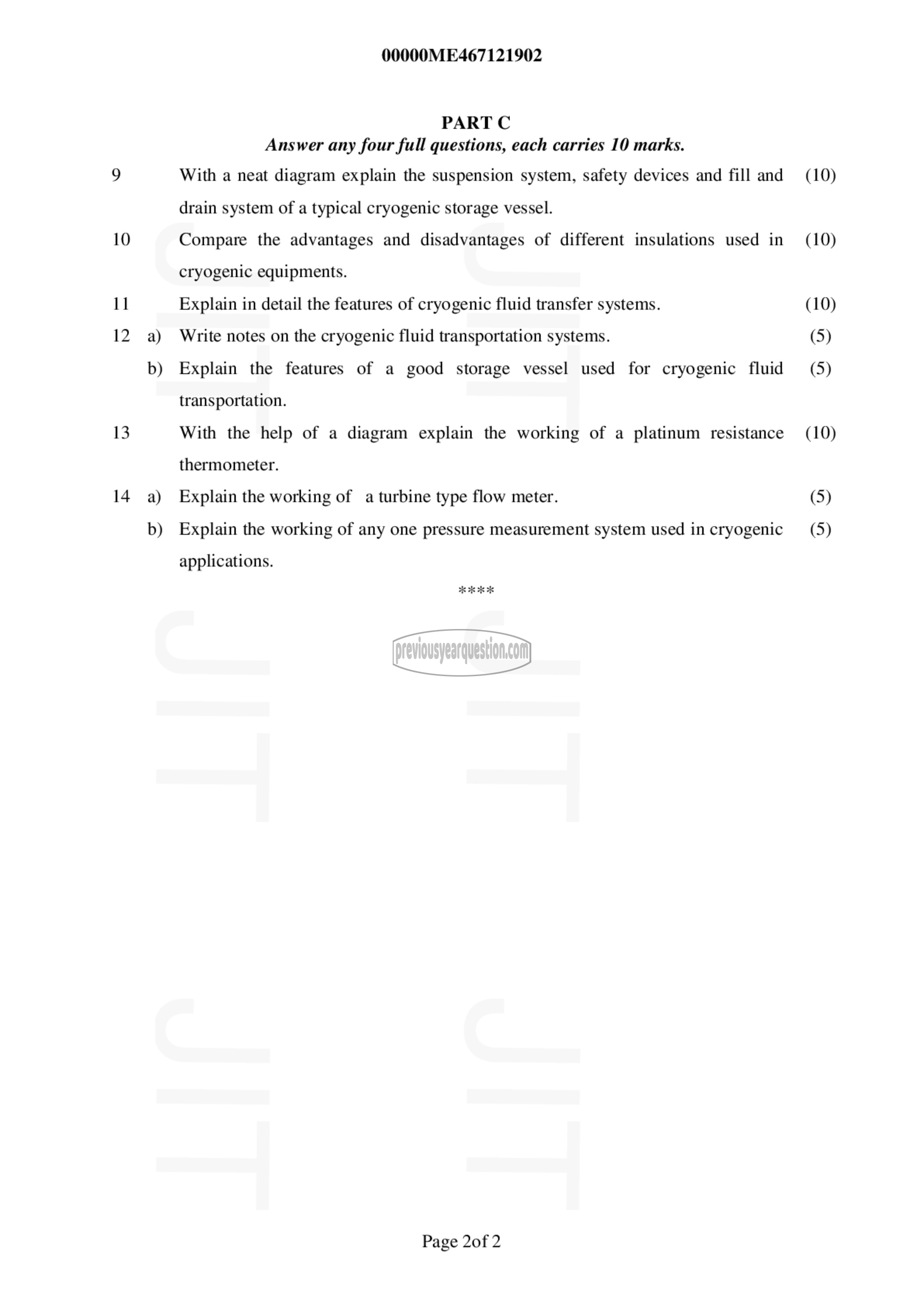 Question Paper - Cryogenic Engineering-2